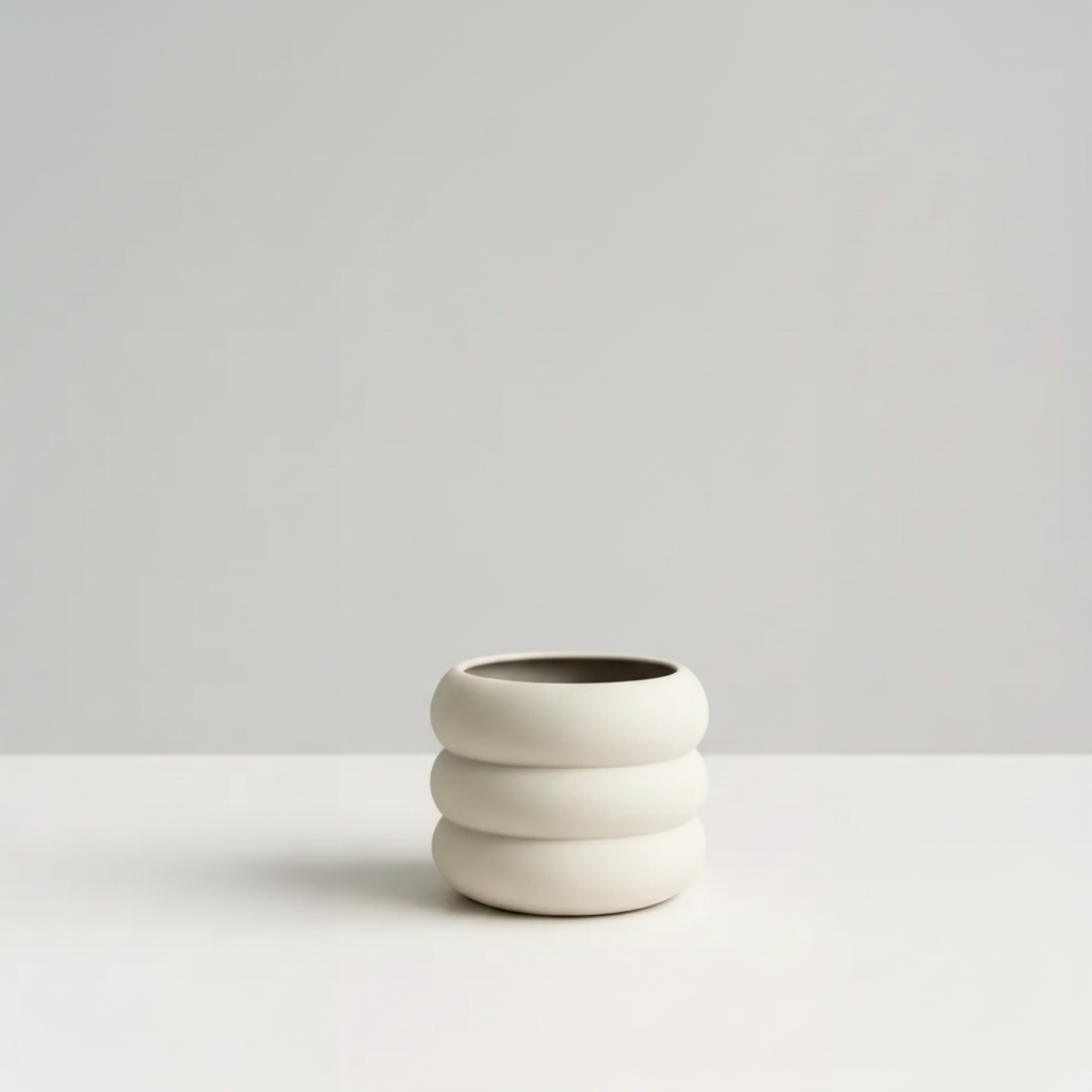 Bubble Planter - Ivory White sin planta