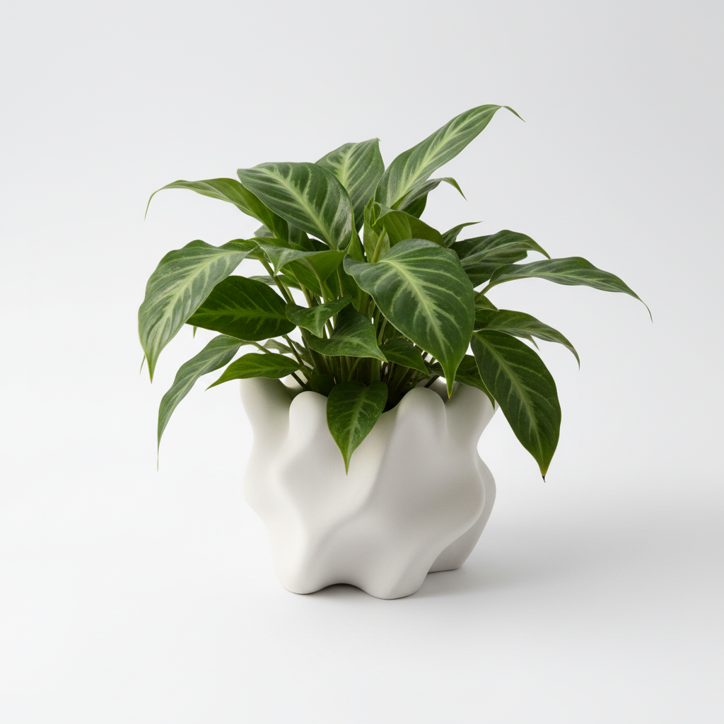 FORMA Ivory White con planta