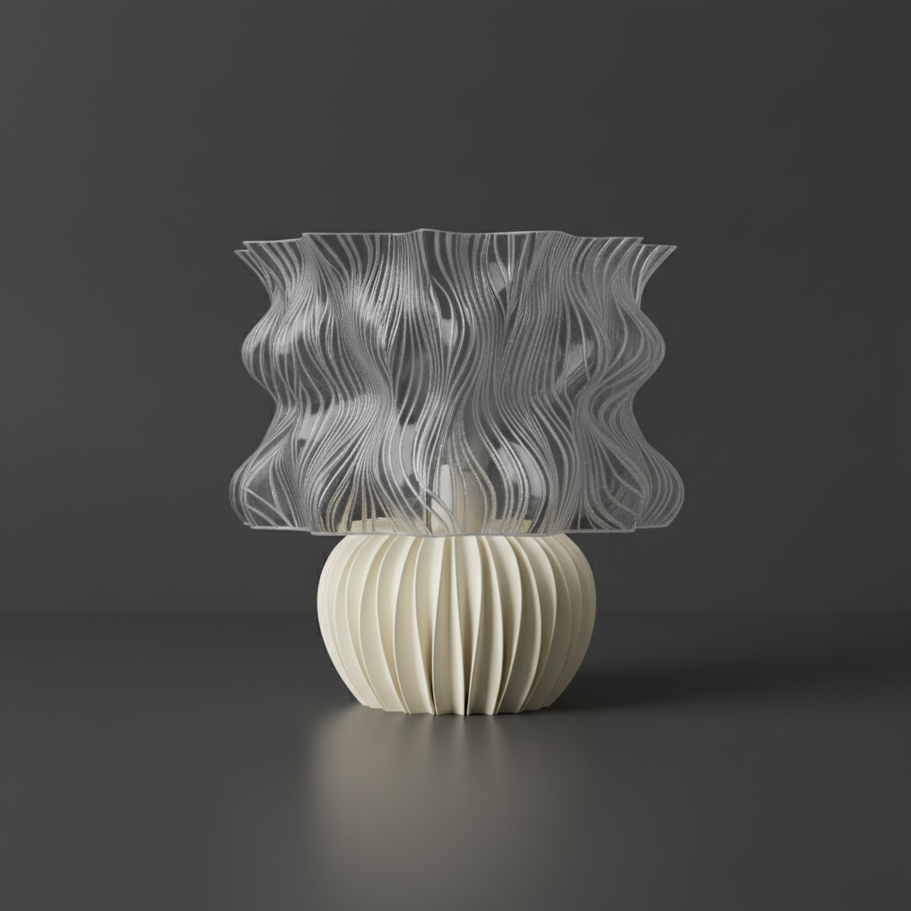 Lámpara apagada ivory fondo oscuro